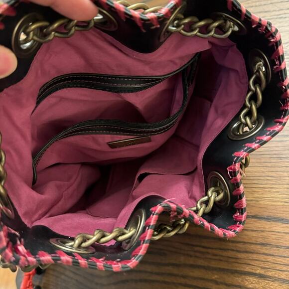 Vintage Y2K Tua Braccialini Collectors Shoulder Bag Vibrant Handbag Floral Pearl - Picture 11 of 16